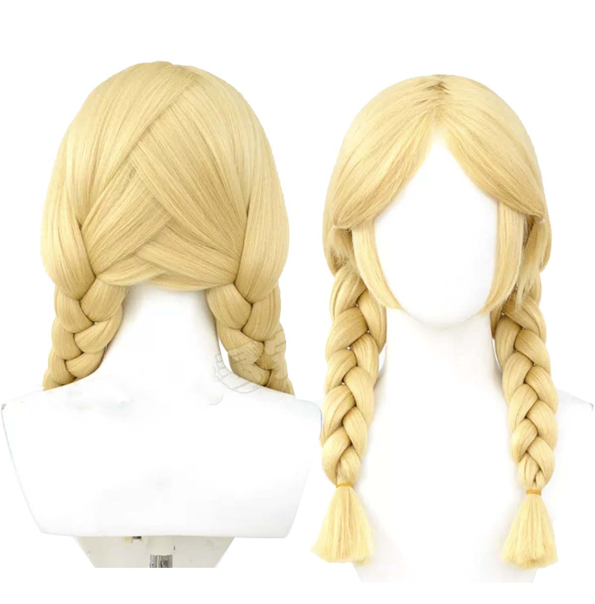 Synthetic Braided Wigs For Black Women - 女性ゲームアイデンティティ V コスプレおもちゃ商人アンレスター二重編み込みブロンドブラックブラウン耐熱人工毛ウィッグ