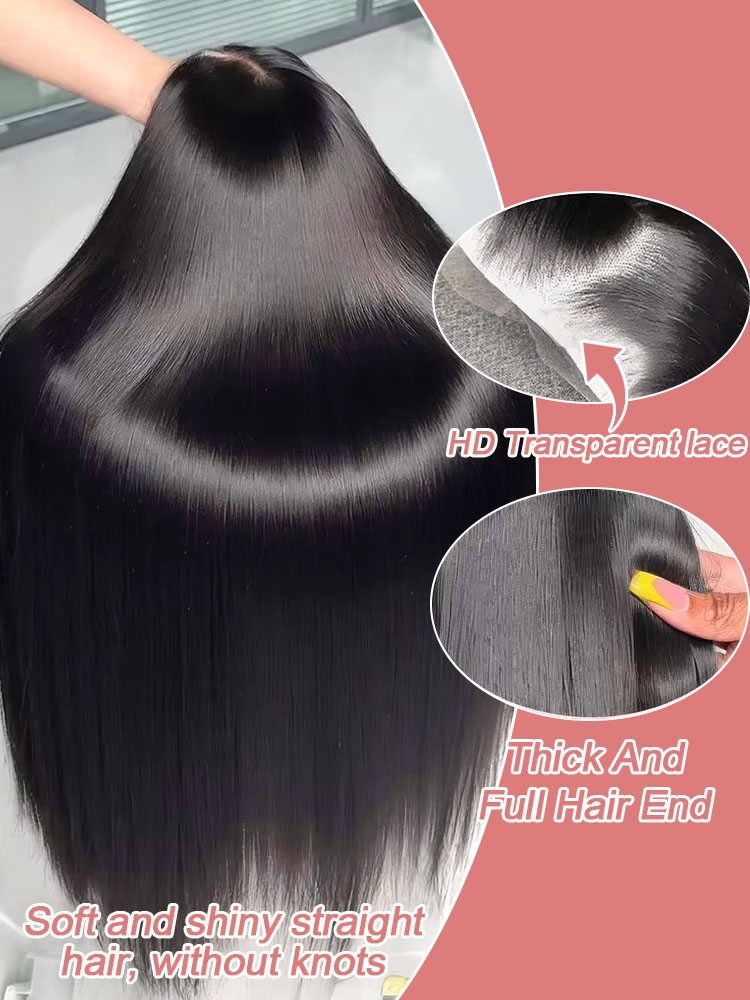 30～40インチ ストレート人毛ウィッグ 13x4 13x6 - Hd Lace Frontal Wig Human Hair Pre Plucked のレビューと価格