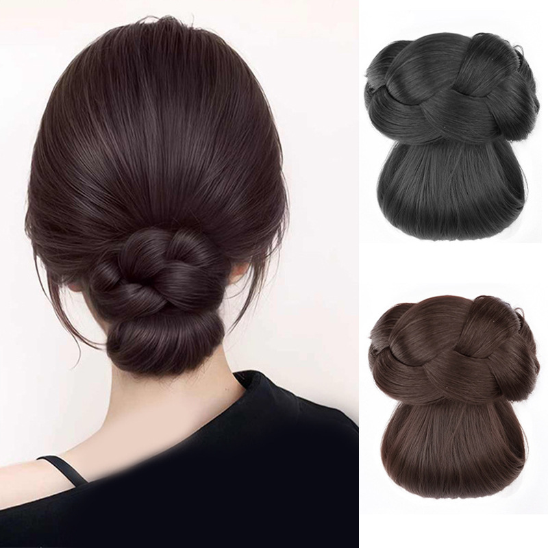 合成毛髪アクセサリーお団子ヘアスタイル、クリップで編み上げた - Claw Clip Messy Bun Hair Piece のレビューと価格