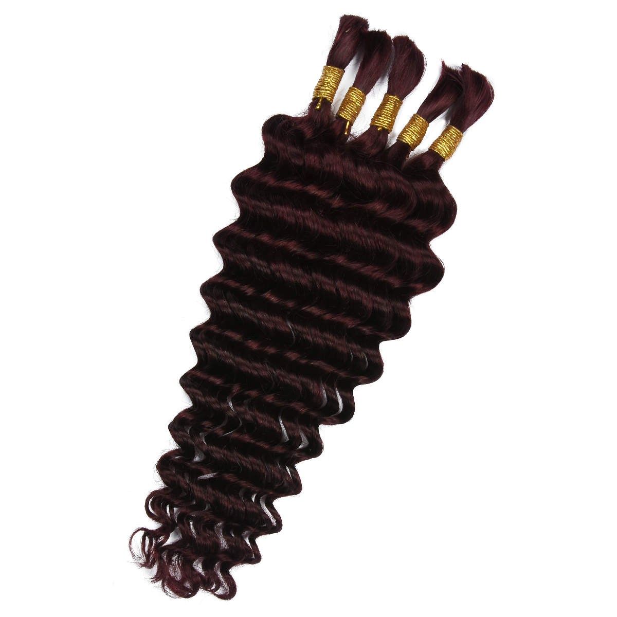 ディープウェーブ100%人毛バルク、ボヘミアンブレイズ用99 - Water Wave Bulk Human Hair For Braiding のレビューと価格