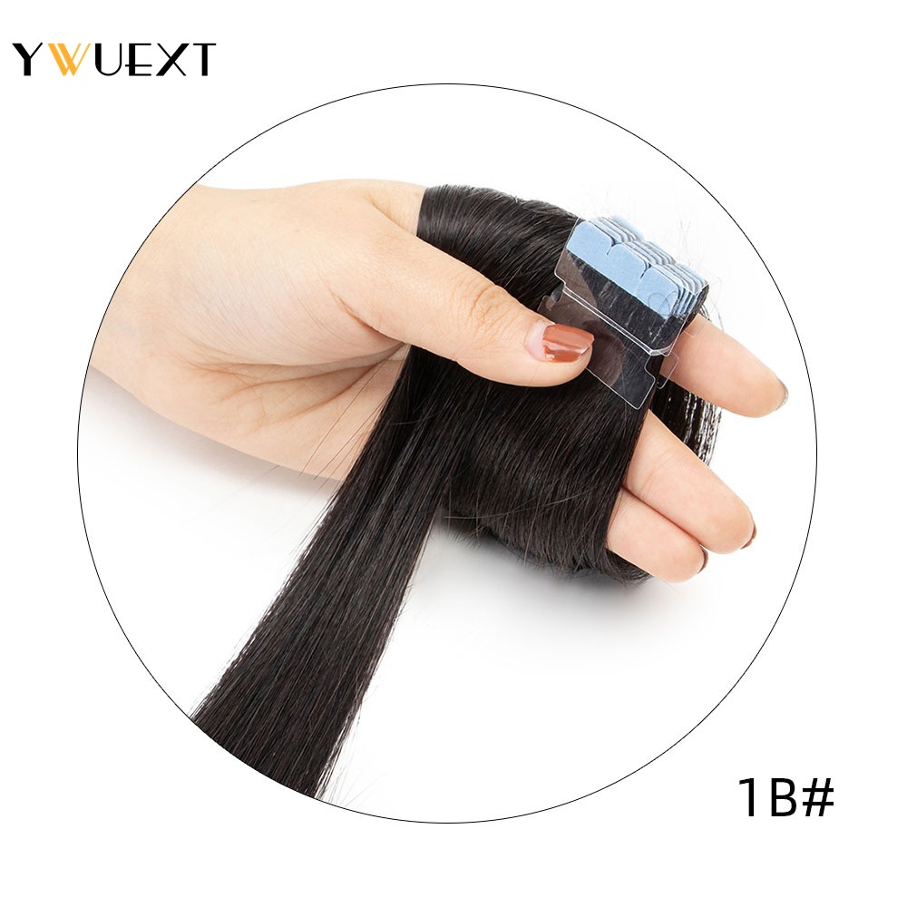 Ywuext-人間の髪の毛のエクステンションのためのミニテー - Invisible Tape In Extensions Real Hair のレビューと価格