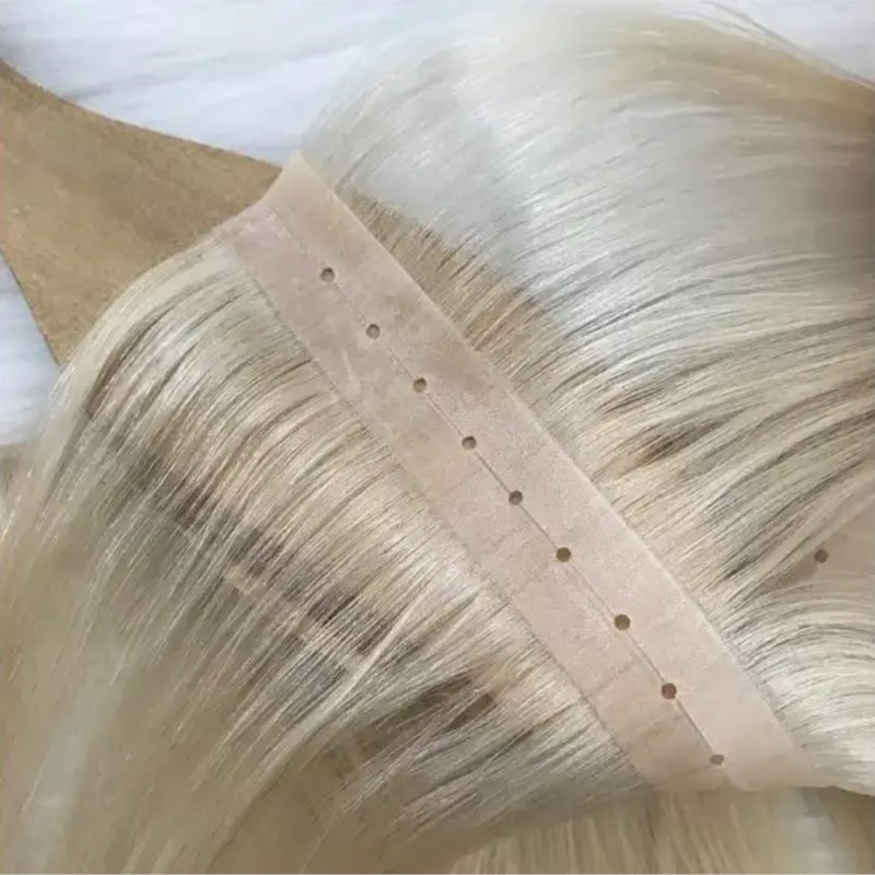 穴の開いた目に見えないPU横糸,人間の髪の毛,ツインタブ,注 - Invisible Tape In Extensions Real Hair のレビューと価格