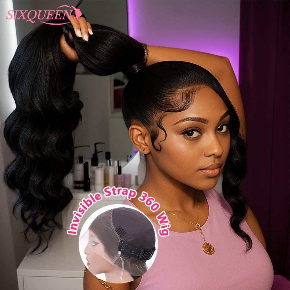 HD 360 フルレースウィッグ（見えないストラップ付き）人 - Lace Front Wigs のレビューと価格