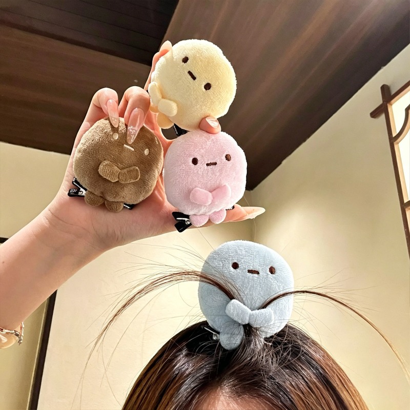 4個入り かわいいすみっコぐらしのぬいぐるみヘアクリップ、滑 - Hair Clips のレビューと価格