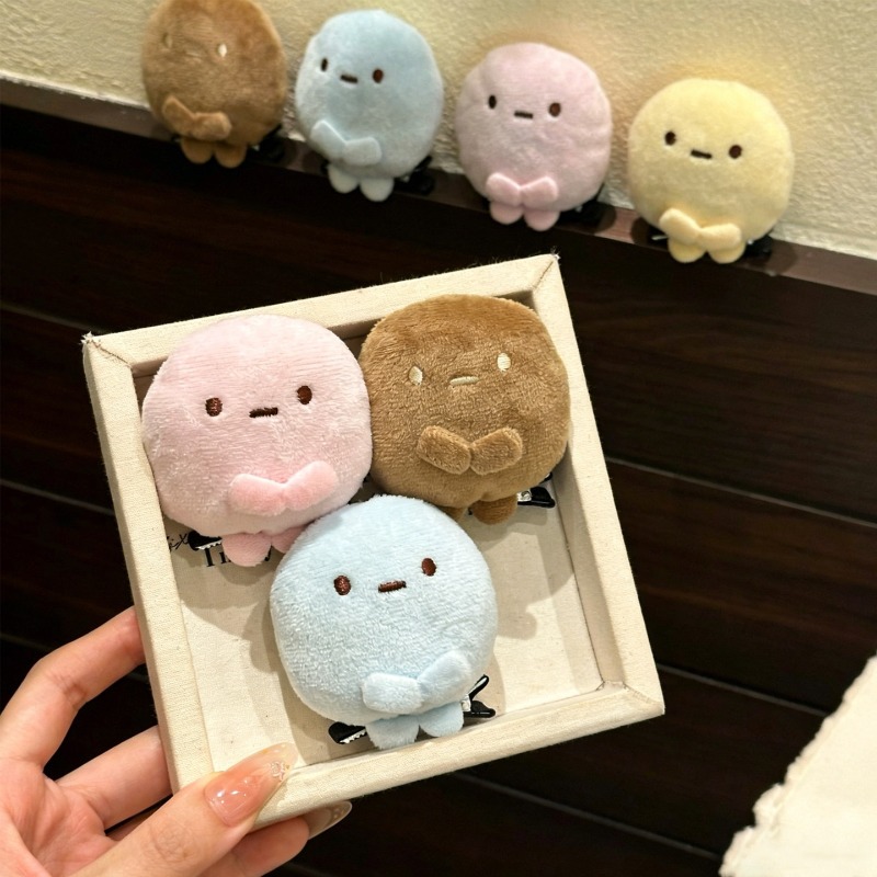 4個入り かわいいすみっコぐらしのぬいぐるみヘアクリップ、滑 - Hair Clips のレビューと価格