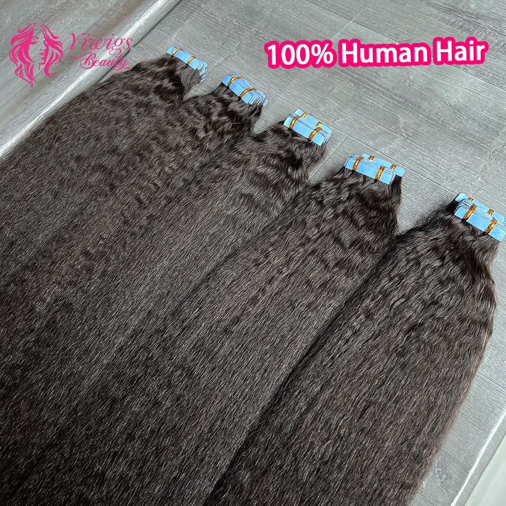 ストレートテープインヘアエクステンションスキンウェフトテープ - Invisible Tape In Extensions Real Hair のレビューと価格