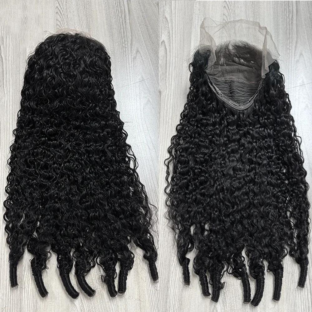 ナチュラルカラーのビルマ産カーリーウェーブグルレス人毛ウィッ - Human Hair Wigs のレビューと価格