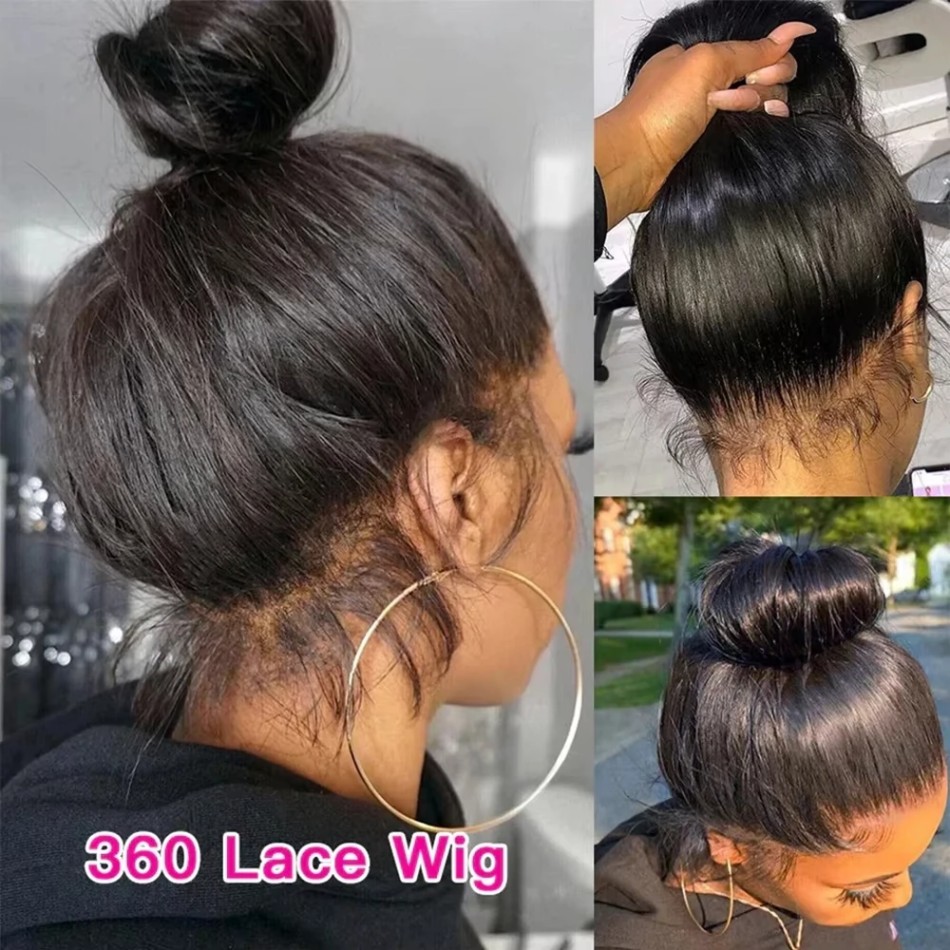 360フルレースウィッグ人毛プレプラッキング済みHDストレー - Hd Lace Frontal Wig Human Hair Pre Plucked のレビューと価格