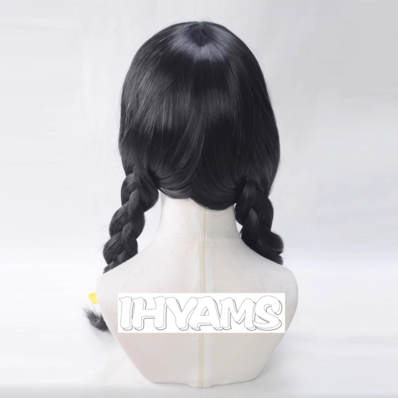 化物語 羽川翼ウィッグコスプレ黒三つ編みハロウィンロールプレ - Synthetic Braided Wigs For Black Women のレビューと価格