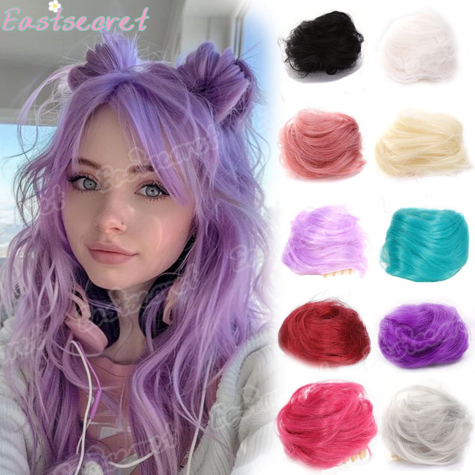 EAST レディースヘアバンズ 合成カーリーシニヨン オンブ - Claw Clip Messy Bun Hair Piece のレビューと価格