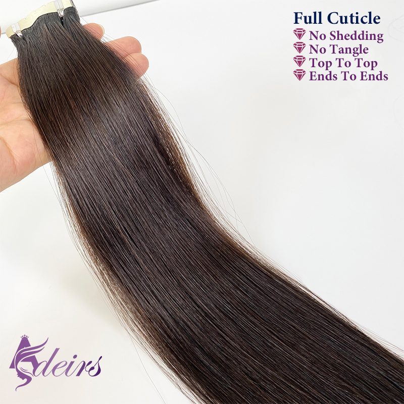 Adeirs-女性用ヘアエクステンションのミニテープ、100 - Invisible Tape In Extensions Real Hair のレビューと価格