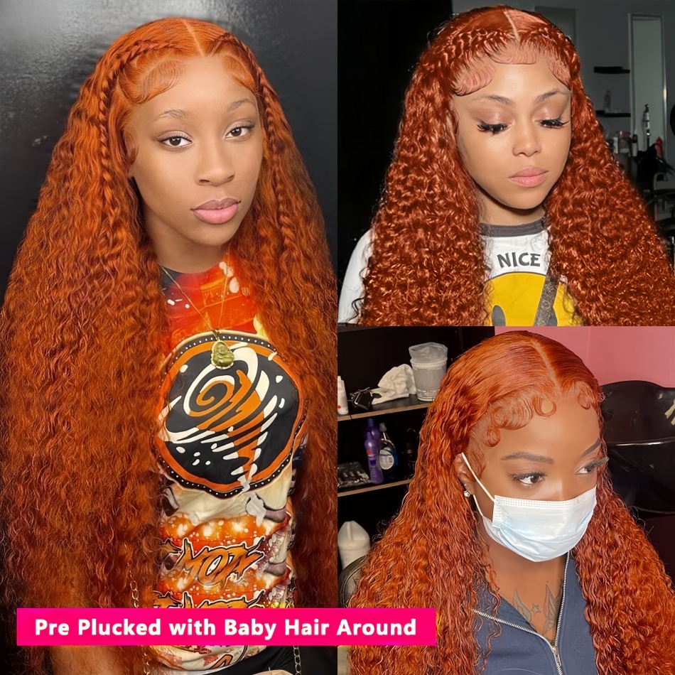 30インチ オレンジジンジャーウォーターウェーブ レースフロ - Lace Front Wigs のレビューと価格
