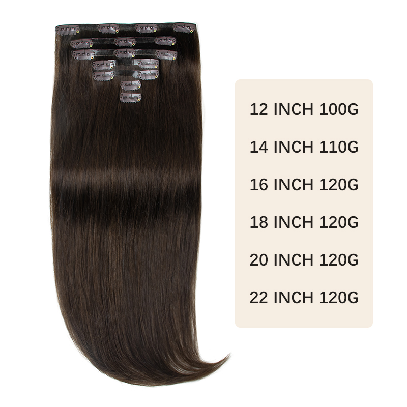 目に見えない厚い PU クリップ人毛エクステンションシームレ - Seamless Clip In Hair Extensions Human Hair のレビューと価格