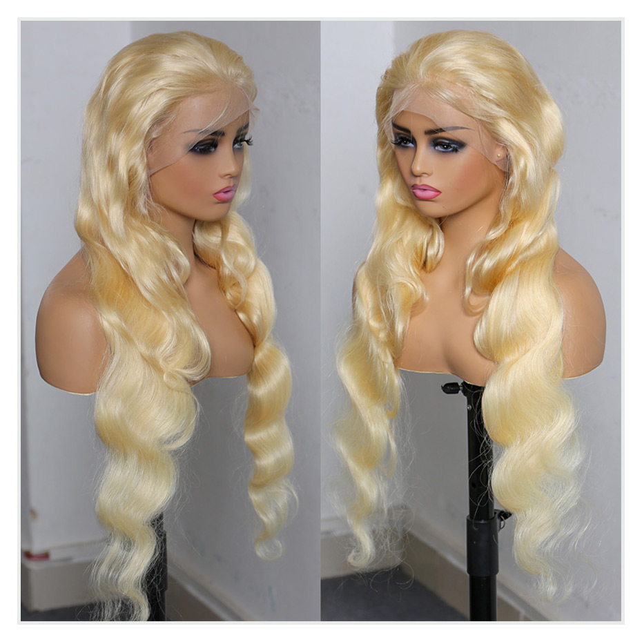 613 ハニーブロンド 13x4 レースフロント人毛ウィッグ - 613 Blonde Body Wave Lace Front Wig のレビューと価格
