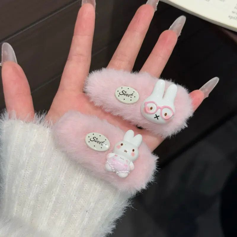 新しいミッフィーヘアクリップ、高彩度Q版ドールパッチ、クリエ - Hair Bundles のレビューと価格